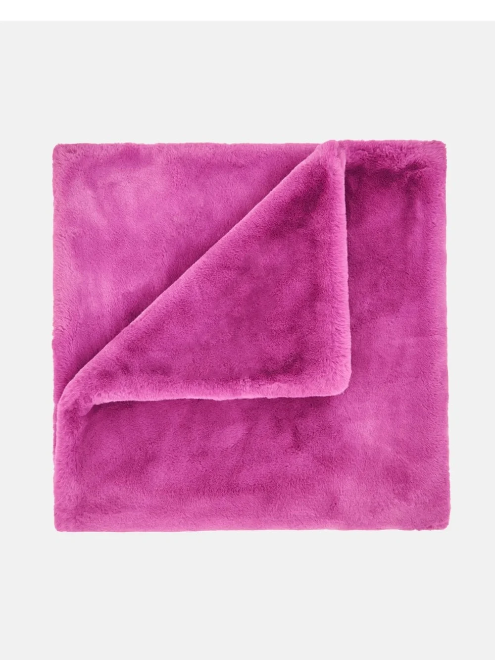 APPARIS Plush Faux Fur Throw Blanket in Fuchsia